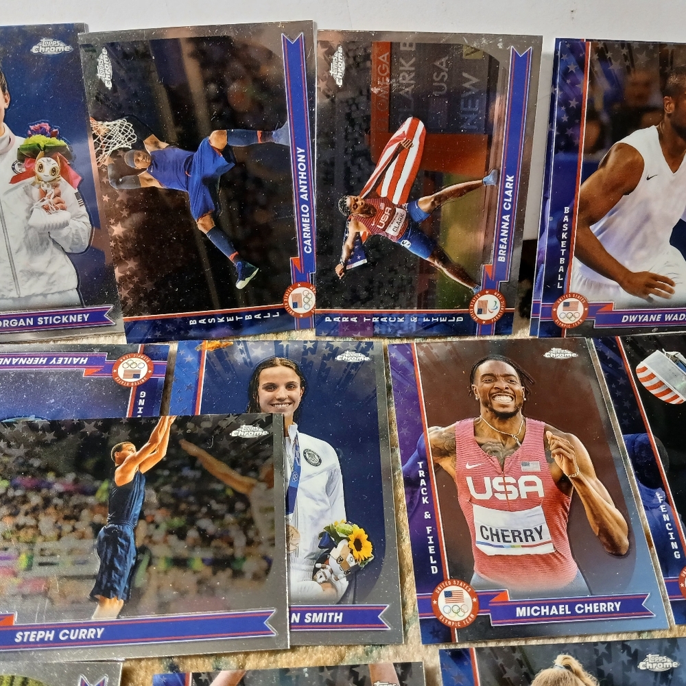 Topps chrome us Olympic team cards